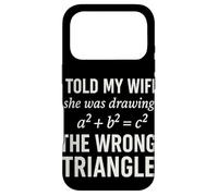 Carcasa para iPhone 17 Pro I Told My Wife She Was Drawing a2 b2 c2 Wrong Triangle Broma