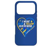 Carcasa para iPhone 17 Pro I Wear Blue and Yellow For My Step Brother - Down Syndrome