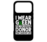 Carcasa para iPhone 17 Pro I Wear Green For The Organ Donor That Saved My Life órganos