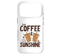 Carcasa para iPhone 17 Pro Iced Coffee & Sunshine Every Day All Day Funny Summer
