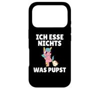 Carcasa para iPhone 17 Pro Ich Esse Nada Que pupst Veganos y Vegetarianos.