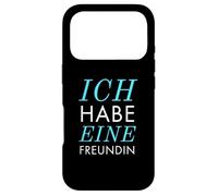 Carcasa para iPhone 17 Pro Ich Habe eine Freundin Vergeben Spruch Statement Typografie