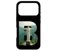Carcasa para iPhone 17 Pro Iconic Brasil Paisaje Cristo Redentor Letra B