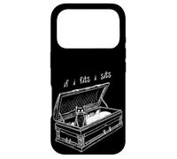 Carcasa para iPhone 17 Pro If I Fits I Sits Black Cat Coffin Kitty Sitting In A Casket