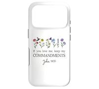 Carcasa para iPhone 17 Pro If You Love Keep My Commandments John 14:15 Bible Verse God