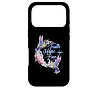 Carcasa para iPhone 17 Pro Imagen de colibrí con Estampado de pájaro de Hope Faith Love