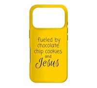 Carcasa para iPhone 17 Pro Impulsado por Galletas con chispas de Chocolate y Jesús