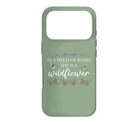Carcasa para iPhone 17 Pro In a Field of Roses She is a Wildflower Hummingbird Flower