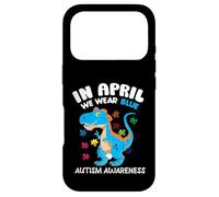 Carcasa para iPhone 17 Pro In April We Wear Blue Autism Awareness Month Dinosaur T-Rex
