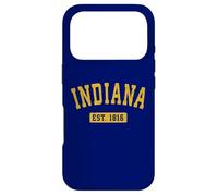 Carcasa para iPhone 17 Pro Indiana Clásico Vintage Texto Amarillo EST. 1816