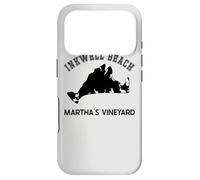 Carcasa para iPhone 17 Pro Inkwell Beach, Oak Bluffs, Martha's Vineyard, MA Vintage Mostrar Mapa