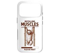 Carcasa para iPhone 17 Pro Installing Muscles Please Wait Pull-up Sloth Perezoso