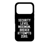 Carcasa para iPhone 17 Pro intentos de violación máxima de Nivel de Seguridad Cero Witty