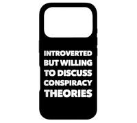 Carcasa para iPhone 17 Pro Introvertido Pero dispuesto a discutir teorías de conspiración Divertido