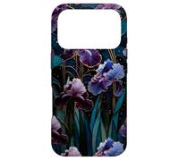 Carcasa para iPhone 17 Pro Iris Morado Art Nouveau Gótico Floral Estética Mística Luz