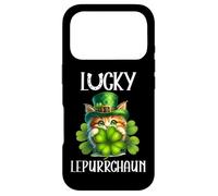 Carcasa para iPhone 17 Pro Irish Cat St Patricks Funny Catricks Feline Lucky Shenanigan