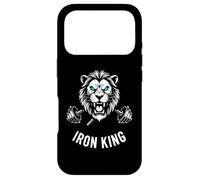 Carcasa para iPhone 17 Pro Iron King Lion Barbell Pesas Culturismo Gráfico