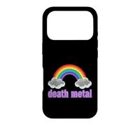 Carcasa para iPhone 17 Pro Ironic Death Metal Rainbow Diciendo Sarcástico