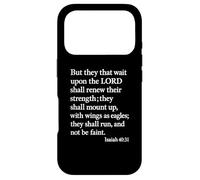 Carcasa para iPhone 17 Pro Isaías 40:31 Mount Up with Wings As Eagles Versículo de la Biblia Orar