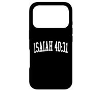 Carcasa para iPhone 17 Pro Isaías 40:31 Verso de la Biblia Cristiano Estilo Colegiado Angustia