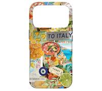 Carcasa para iPhone 17 Pro Italia Amalfi Limones Costeros Pizza Lindo Viaje de Verano