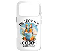 Carcasa para iPhone 17 Pro It's 5 Oclock Somewhere Drinking Parrot Coffee O Clock Time