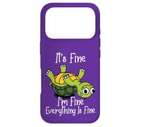 Carcasa para iPhone 17 Pro It's Fine I'm Fine Everything is Under Control Funny Turtle