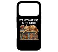 Carcasa para iPhone 17 Pro It's Not Hoarding If It's Books and Cats Coffee Book Cat Mom