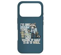 Carcasa para iPhone 17 Pro I've Done Horrible Things for Money Funny Raccoon Cansado Work