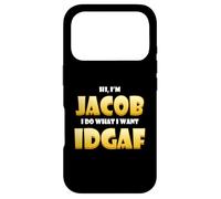 Carcasa para iPhone 17 Pro Jacob Costume Idgaf Meme Personalized Jacob First Name Jake