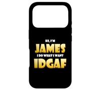 Carcasa para iPhone 17 Pro James Costume Idgaf Meme Personalized Jim First Name James
