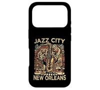 Carcasa para iPhone 17 Pro Jazz City New Orleans Souvenir Hombres Música Saxofón