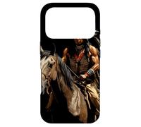 Carcasa para iPhone 17 Pro Jefe Guerrero Nativo Americano Caballo Indio Americano