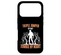 Carcasa para iPhone 17 Pro Jersey Triple por día Zombie por la Noche Triple Salto Halloween