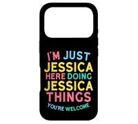 Carcasa para iPhone 17 Pro Jessica está aquí Haciendo Cosas Divertidas con el Nombre de Jessica