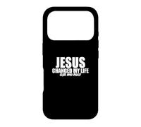 Carcasa para iPhone 17 Pro Jesús cambió mi Vida Pregúntame qué Tan Cristiano