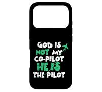 Carcasa para iPhone 17 Pro Jesus God is The Pilot Aviation Christian Faith