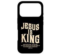 Carcasa para iPhone 17 Pro Jesus Is King Bible Verse John 14:6 Christian God Religious