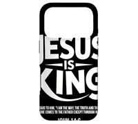 Carcasa para iPhone 17 Pro Jesus Is King Juan 14 6 Esperanza Versículo Fe Cristiana