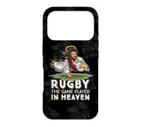 Carcasa para iPhone 17 Pro Jesús Jugando al Rugby Rugby - The Game Played In Heaven