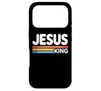 Carcasa para iPhone 17 Pro Jesus King Retro Christian Faith Bold Worship Tees and Decor
