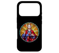 Carcasa para iPhone 17 Pro Jesús Sagrado Corazón Rojo Vitral Sao Paulo Arte Católico
