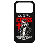 Carcasa para iPhone 17 Pro Jesus Streetwear Take Up Your Cross Lucas 9:24 Versículo de la Biblia