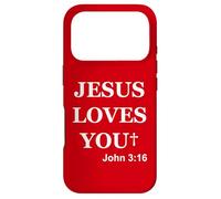 Carcasa para iPhone 17 Pro Jesús te ama Juan 3 16 Porque Dios amó al Mundo