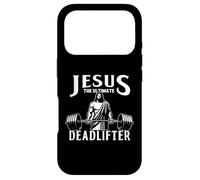 Carcasa para iPhone 17 Pro Jesus The Ultimate Deadlifter Funny Christian Workout Gym