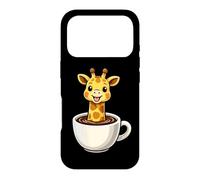 Carcasa para iPhone 17 Pro Jirafa en Taza de café Divertido gráfico Animal