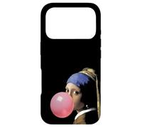Carcasa para iPhone 17 Pro Johannes Vermeer's Girl Pearl Earring & Bubble Gum Pop Art
