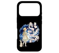 Carcasa para iPhone 17 Pro Juego de Cartas Alice Wonderland con Forma de Libro Vintage con Forma de Conejo Blanco