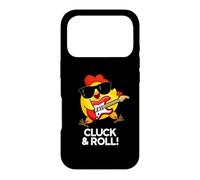 Carcasa para iPhone 17 Pro Juego de Palabras Divertido de Pollo Cluck and Roll
