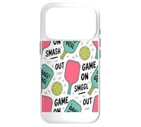 Carcasa para iPhone 17 Pro Juego Pickleball Paleta Pelota Patrón Coffee Lover